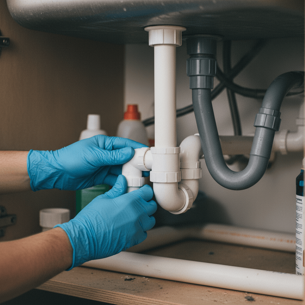 Montage Abfluss Küchenspüle